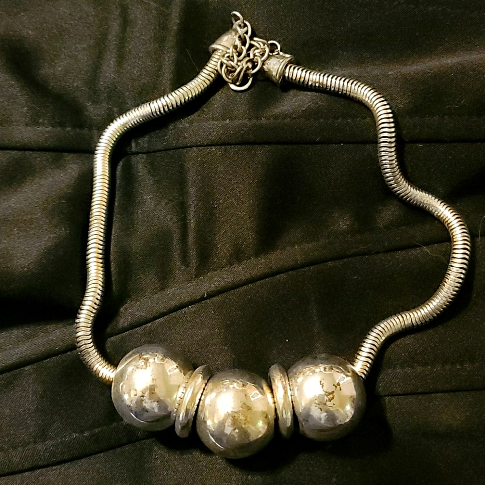 Funky Big Ball Necklace Worn But Cool!